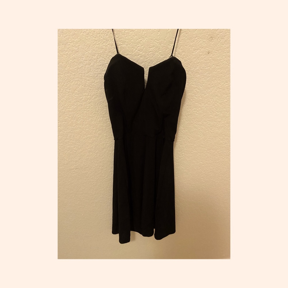 Black strapless dress